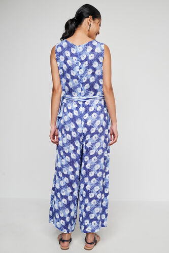 Round Neck Jumpsuit, Indigo, image 5